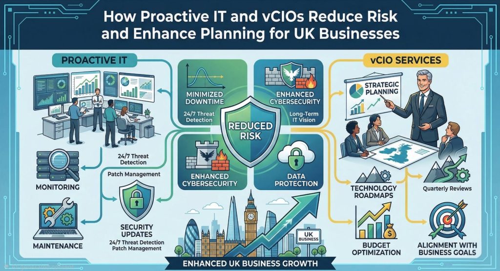 How Proactive IT and vCIOs Reduce Risk and Enhance Planning for UK Businesses